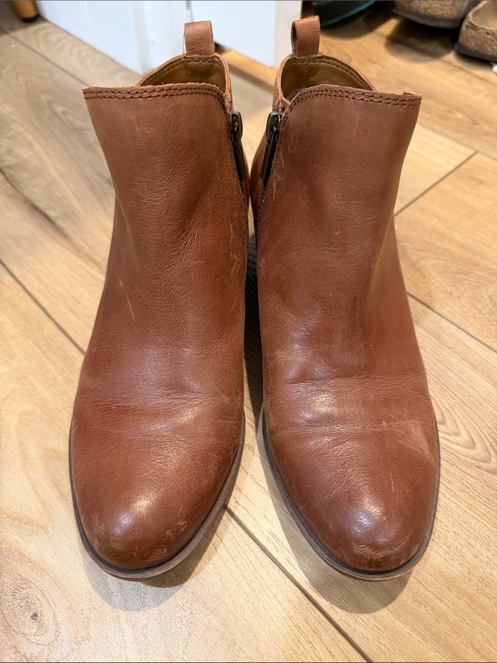 Lucky Brand Brown/Tan Women’s Leather Ankle Boots
